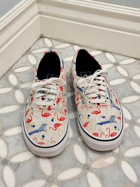 Vans Authentic Flamingo Beach Chair Canvas Low Top Sneakers Skate Women’s 9.5